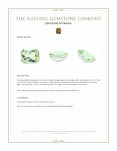 1.06 Ct. Green Tourmaline from Tanzania Appraisal