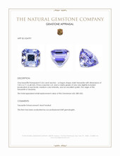 2.56 Ct. Violet Tanzanite from Tanzania Appraisal