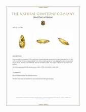 2.24 Ct. Yellowish Brown Zircon from Ceylon (Sri Lanka) Appraisal