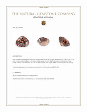 2.60 Ct. Brown Zircon from Ceylon (Sri Lanka) Appraisal
