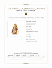 1.98 Ct. Yellow Zircon from Ceylon (Sri Lanka) Scan Report