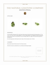 0.90 Ct. Demantoid Garnet from Madagascar Appraisal