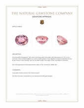 1.80 Ct. Pink Tourmaline from Tanzania Appraisal