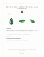 2.01 Ct. Green Tourmaline from Tanzania Appraisal
