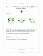 1.41 Ct. Green Tourmaline from Tanzania Appraisal
