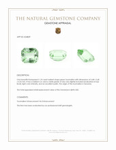 1.24 Ct. Green Tourmaline from Tanzania Appraisal