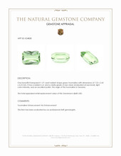 1.37 Ct. Green Tourmaline from Tanzania Appraisal