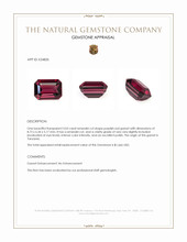 3.03 Ct. Purplish Red Garnet from Tanzania Appraisal