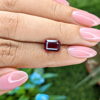 3.03 Ct. Purplish Red Garnet from Tanzania Life Style