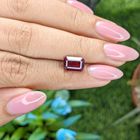 3.04 Ct. Purplish Red Garnet from Tanzania Life Style