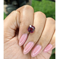 3.07 Ct. Pinkish Red Garnet from Tanzania Life Style
