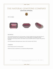 4.20 Ct. Reddish Pink Garnet from Tanzania Appraisal