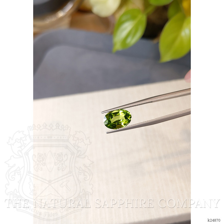 2.95 Ct. Yellowish Green Peridot from Burma (Myanmar)