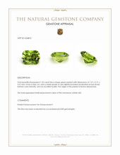 1.35 Ct. Green Peridot from Burma (Myanmar) Appraisal