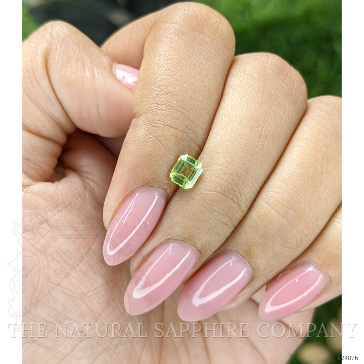 0.61 Ct. Green (Lime Green) Peridot from Tanzania