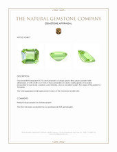0.75 Ct. Green (Lime Green) Peridot from Tanzania Appraisal