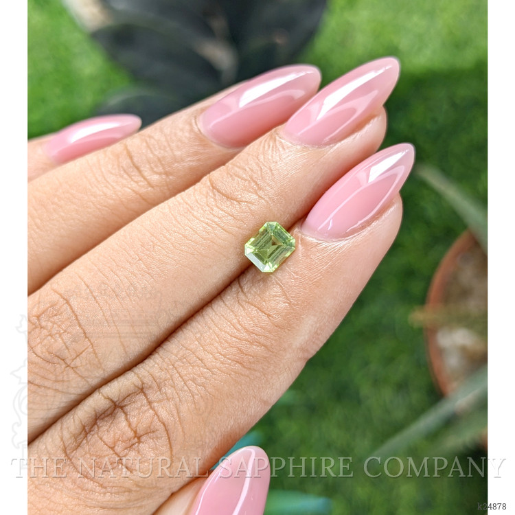 0.72 Ct. Green (Lime Green) Peridot from Tanzania