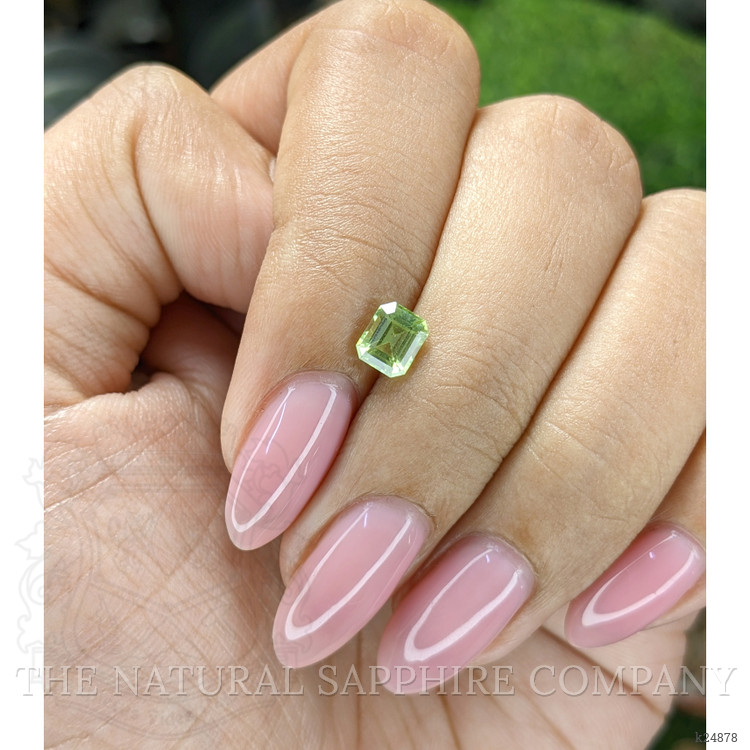 0.72 Ct. Green (Lime Green) Peridot from Tanzania