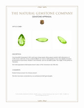 3.80 Ct. Green (Lime Green) Peridot from Tanzania Appraisal