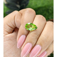 3.80 Ct. Green (Lime Green) Peridot from Tanzania Life Style