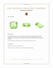 1.23 Ct. Green (Lime Green) Peridot from Tanzania Appraisal