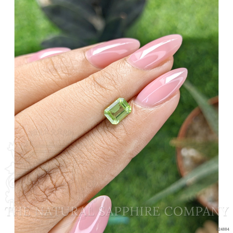 0.97 Ct. Green (Lime Green) Peridot from Tanzania