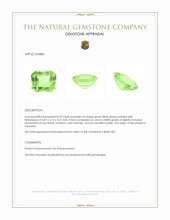 0.92 Ct. Green (Lime Green) Peridot from Tanzania Appraisal