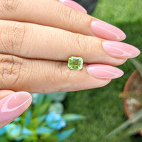0.92 Ct. Green (Lime Green) Peridot from Tanzania Life Style