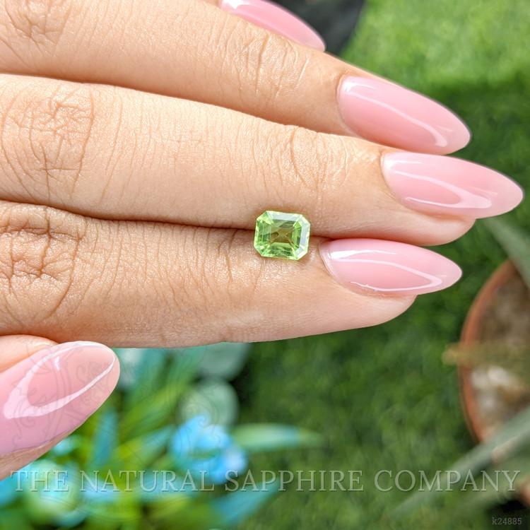0.92 Ct. Green (Lime Green) Peridot from Tanzania