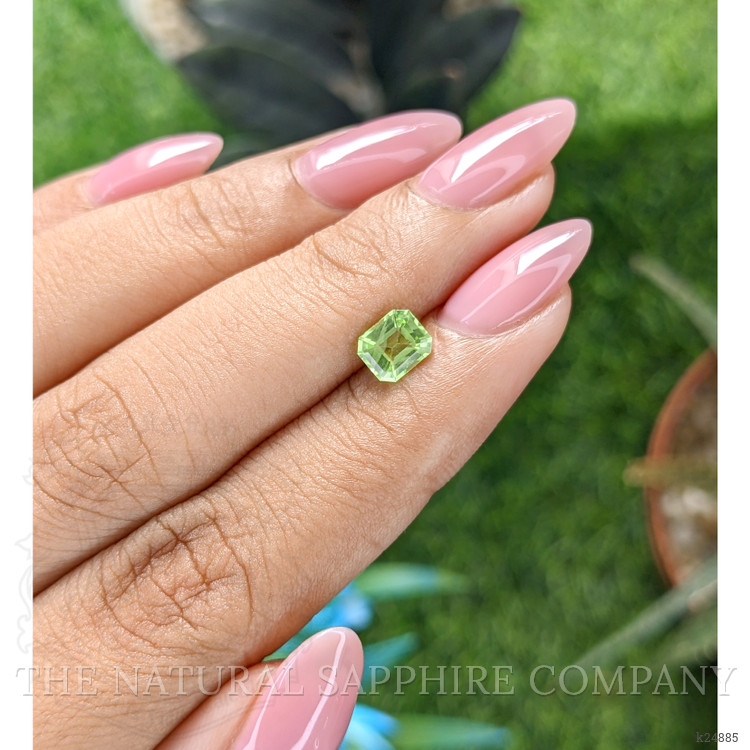 0.92 Ct. Green (Lime Green) Peridot from Tanzania