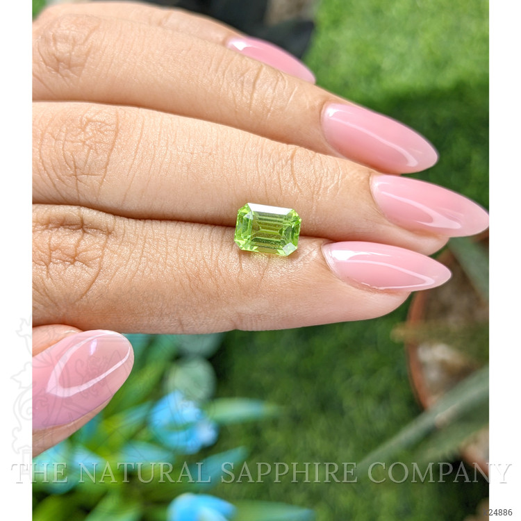 2.04 Ct. Green (Lime Green) Peridot from Tanzania