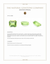 0.56 Ct. Green (Lime Green) Peridot from Tanzania Appraisal