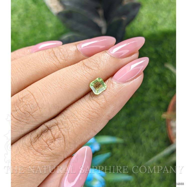 0.72 Ct. Green (Lime Green) Peridot from Tanzania
