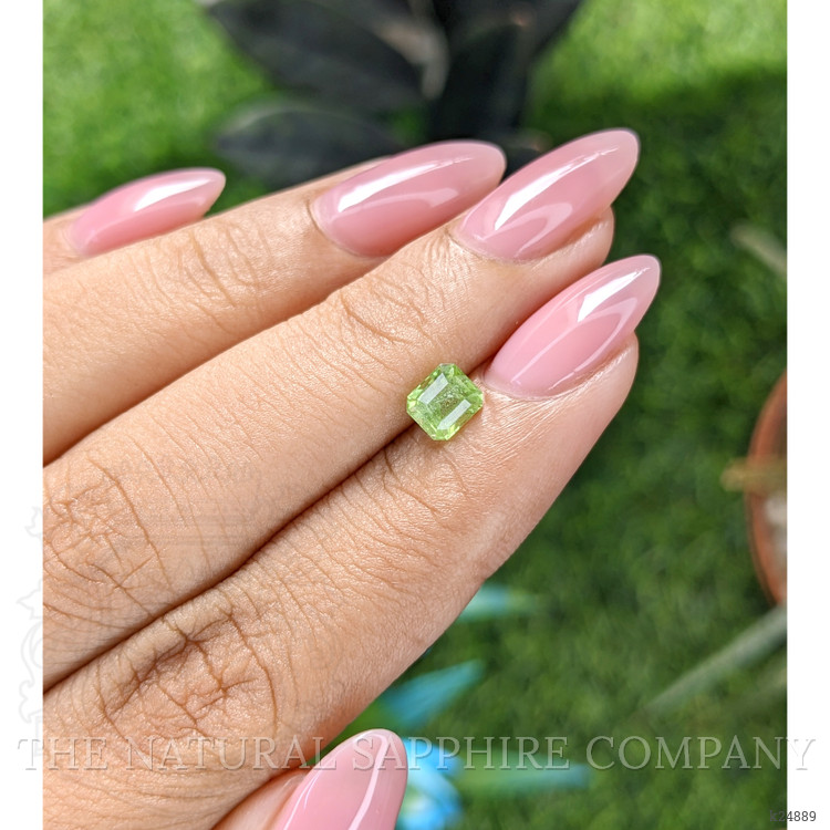 0.74 Ct. Green (Lime Green) Peridot from Tanzania