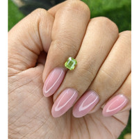 0.74 Ct. Green (Lime Green) Peridot from Tanzania Life Style