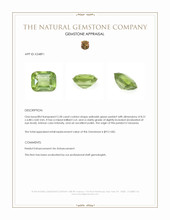 2.28 Ct. Yellowish Green Peridot from Tanzania Appraisal
