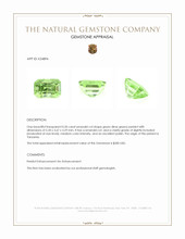 0.50 Ct. Green (Lime Green) Peridot from Tanzania Appraisal