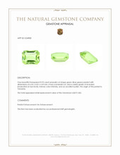 0.93 Ct. Green (Lime Green) Peridot from Tanzania Appraisal