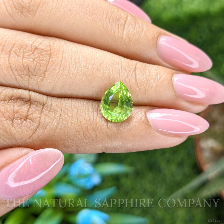 2.92 Ct. Green (Lime Green) Peridot from Tanzania
