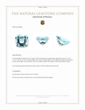 6.53 Ct. Blue Aquamarine from Brazil Appraisal