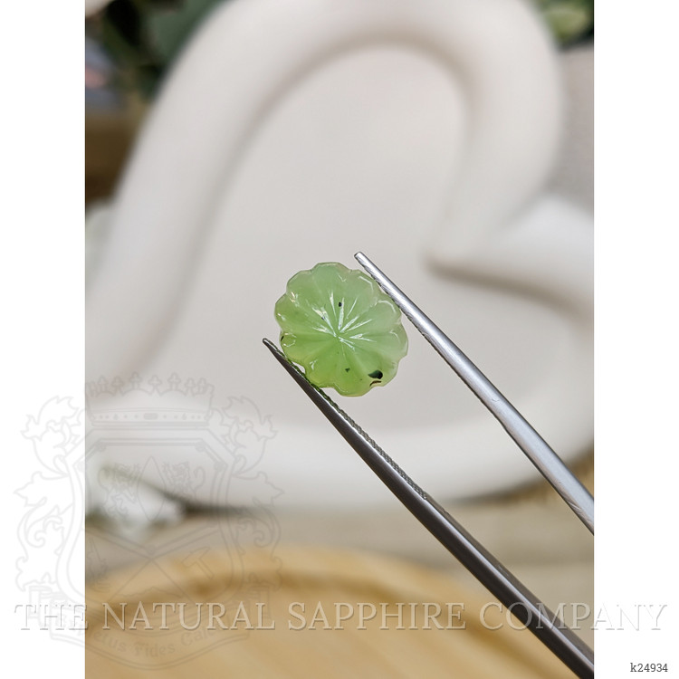 5.08 Ct. Green Cabochon Jade from Burma (Myanmar)
