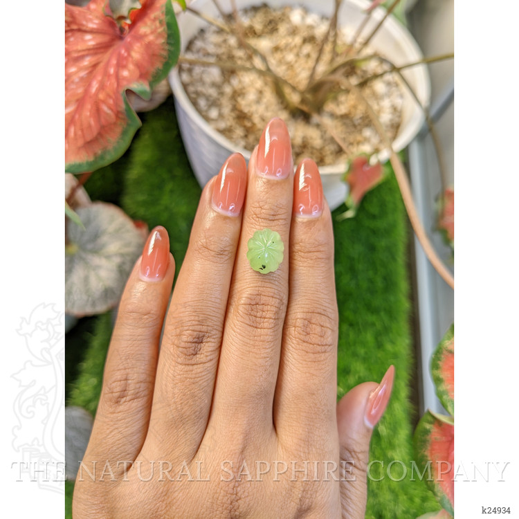 5.08 Ct. Green Cabochon Jade from Burma (Myanmar)