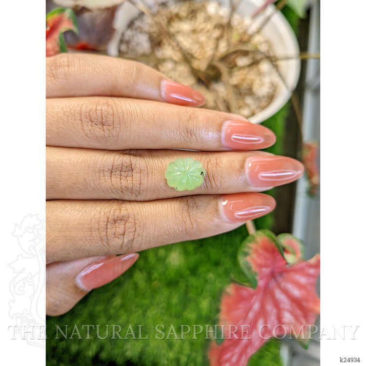 5.08 Ct. Green Cabochon Jade from Burma (Myanmar)