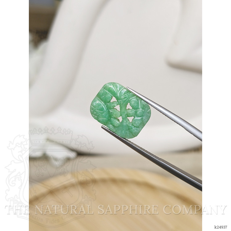 6.36 Ct. Bluish Green Jade from Burma (Myanmar)