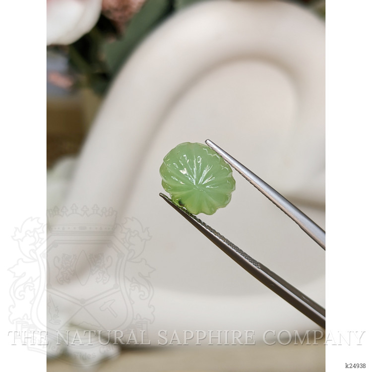 5.27 Ct. Green Cabochon Jade from Burma (Myanmar)