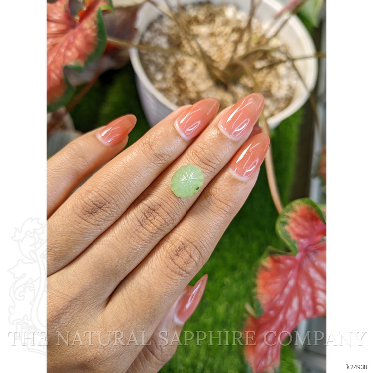 5.27 Ct. Green Cabochon Jade from Burma (Myanmar)