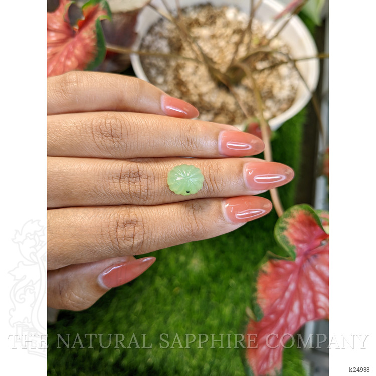 5.27 Ct. Green Cabochon Jade from Burma (Myanmar)