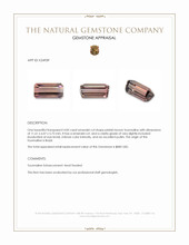 4.00 Ct. Pinkish Brown Tourmaline from Brazil Appraisal