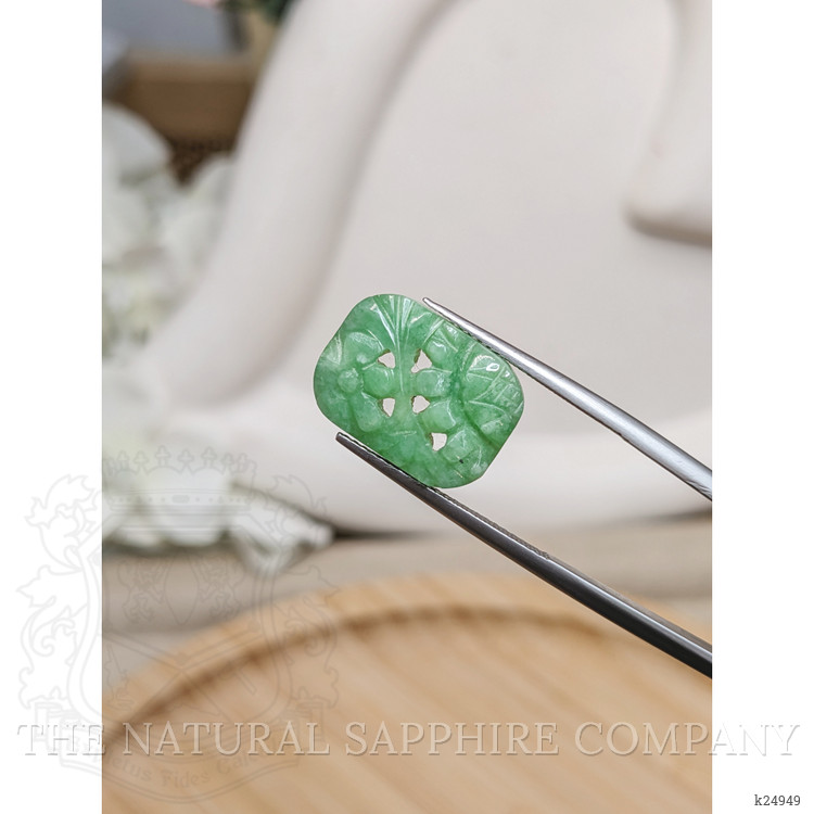 8.54 Ct. Bluish Green Jade from Burma (Myanmar)