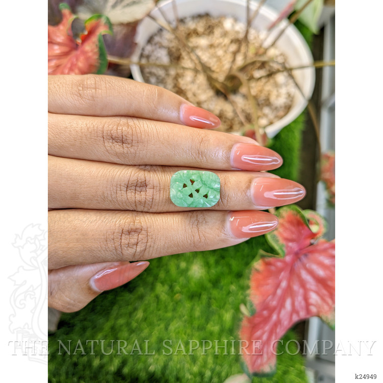 8.54 Ct. Bluish Green Jade from Burma (Myanmar)